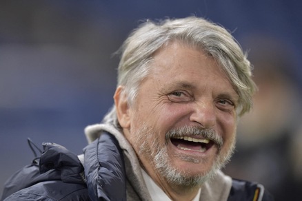 Roma-Sampdoria, Ferrero sfoggia un nuovo look all'Olimpico