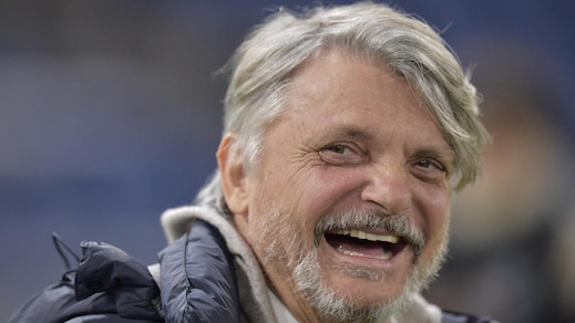 Roma-Sampdoria, Ferrero sfoggia un nuovo look all'Olimpico