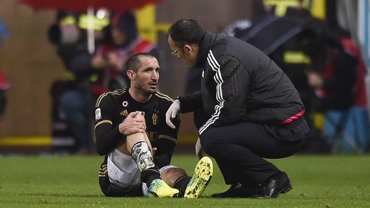 Juventus, Chiellini out 20 giorni: salta il Napoli, Bayern Monaco a rischio