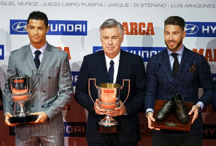 Ronaldo, Ramos e Ancelotti premiati, che tridente al Trofeo Pichichi