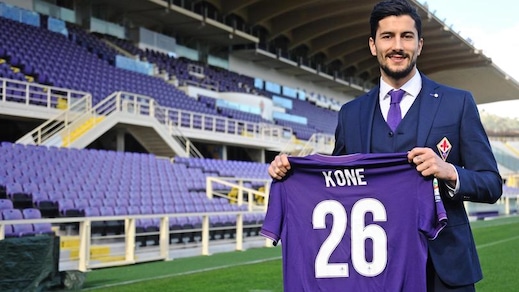 Fiorentina, ecco Kone con un look da manager