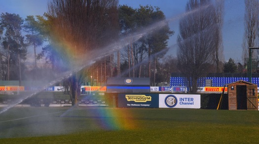 Inter, ad Appiano spunta l'arcobaleno