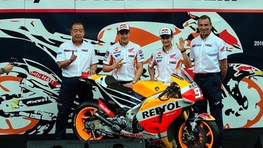 MotoGp, Marquez e Pedrosa presentano la nuova Honda