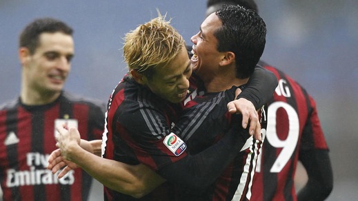 Serie A Milan-Genoa 2-1: Bacca-Honda, due gol per l'Europa
