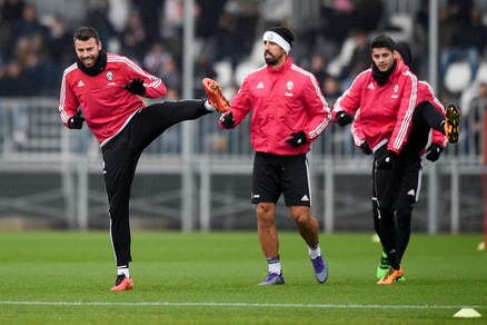Juventus, allenamento in vista della sfida con il Bologna