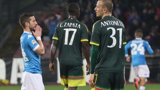 Serie A, Napoli-Milan finisce 1-1: Insigne al 39' poi Bonaventura al 44'