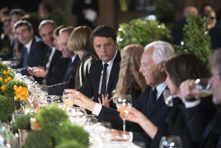 Milano Fashion Week, Matteo Renzi e Lapo Elkann: insieme per il Made in Italy