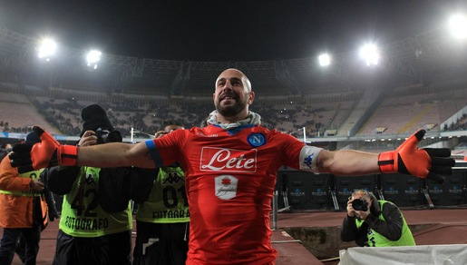 Bayern Monaco-Juventus, la gioia di Reina per il gol di Thiago Alcantara