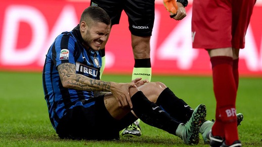 Serie A Inter, che tegola! Icardi fuori 40 giorni. Niente sfida alla Roma