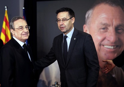 Real, Perez al Camp Nou per rendere omaggio a Cruyff