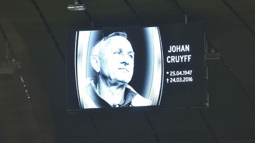 Germania-Italia, minuto di silenzio per Cruyff