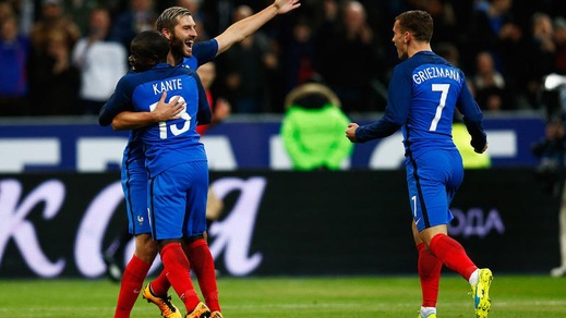 Euro 2016, Francia-Russia 4-2: in gol Kante-Gignac-Payet-Coman