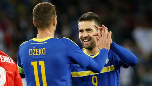 Amichevoli Internazionali: Svizzera-Bosnia 0-2, in gol Dzeko e Pjanic