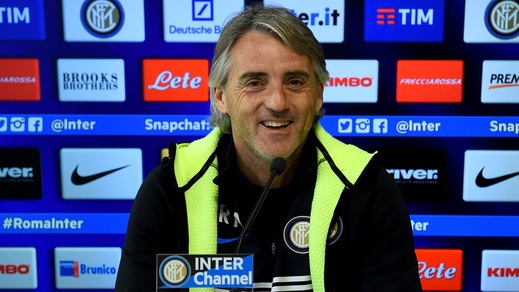 Inter, Mancini: «Derby? Spero che la Roma perda punti»
