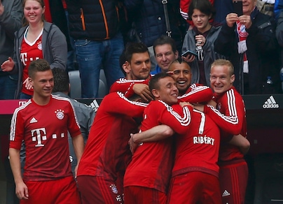 Bundesliga: Bayern Monaco-Eintracht 1-0, che rovesciata di Ribery!