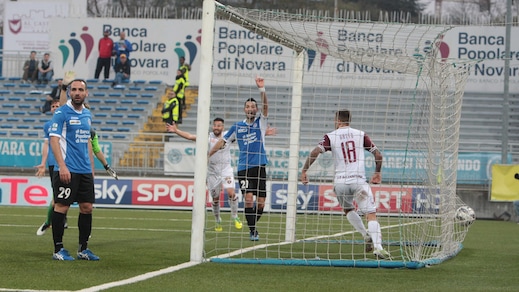 Salernitana-Novara 1-1, pari granata nel recupero
