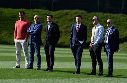 Inter, quasi tutta la dirigenza assiste all'allenamento