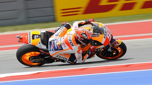 MotoGp Austin, ancora Marquez. Rossi in difficoltà