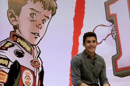 MotoGp Honda, Marquez diventa un fumetto