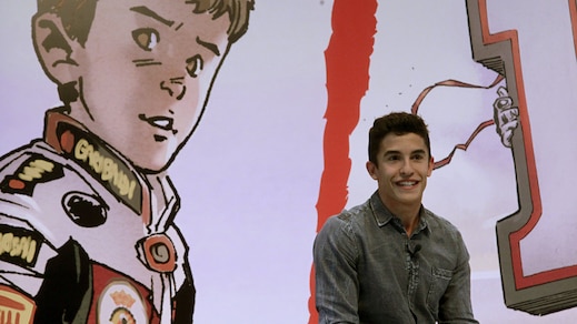 MotoGp Honda, Marquez diventa un fumetto