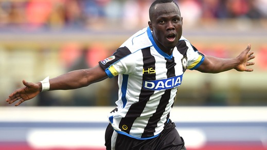 Serie A Udinese, esami per Badu. Armero problema muscolare