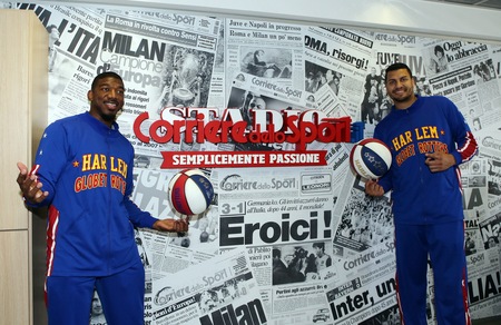 Gli Harlem Globetrotters al CorrieredelloSport.it: che numeri in redazione