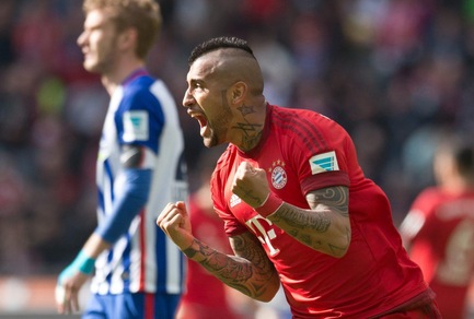 Bundesliga: Bayern, titolo a un passo. Vidal a segno