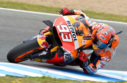 MotoGp, Jerez: a Marquez il warm up, Rossi secondo