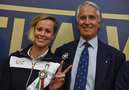 Federica Pellegrini portabandiera a Rio, la cerimonia di presentazione con Malagò
