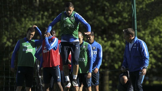 Inter, allenamento vista Lazio ad Appiano