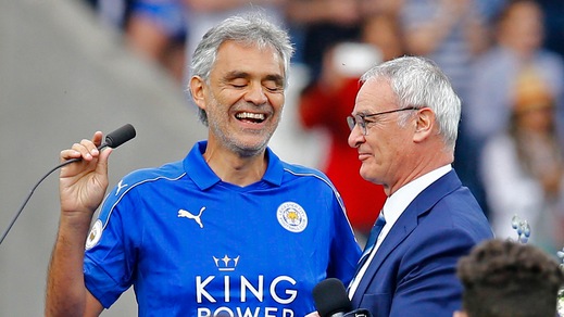 Leicester, King Power Stadium da brividi con Bocelli
