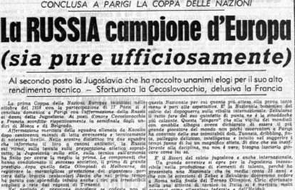 Verso gli Europei: il 1960 senza l'Italia
