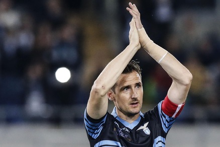 Lazio, l'Olimpico saluta Klose: «Danke Miro»