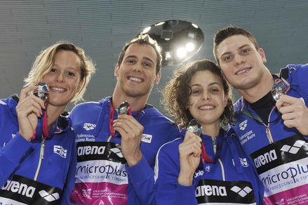 Europei nuoto: argento per l'Italia nella staffetta 4x100 mista