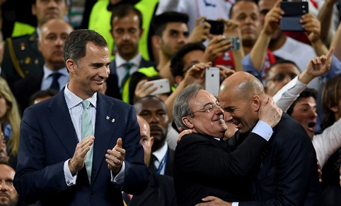 Real Madrid, Perez: «Zidane resta, ha un contratto fino al 2018»