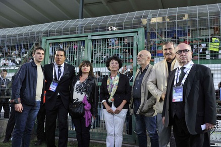 Tavecchio e l'Italia Under 21 rendono omaggio a Valeria Solesin