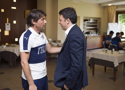 Euro 2016, Italia, Renzi fa l'in bocca al lupo a Conte e agli azzurri