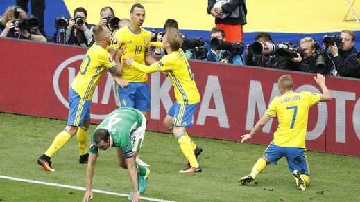 Euro 2016, Irlanda-Svezia 1-1: Ibrahimovic non basta
