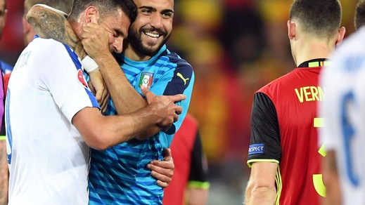 Euro 2016 Italia, che festa in campo dopo la vittoria con il Belgio