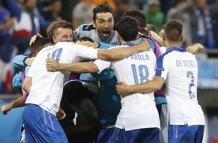 Euro 2016, l'Italia supera il Belgio: primo posto nel girone a 1,20