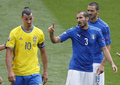Euro 2016 Svezia, Ibrahimovic: «Botte con Chiellini? No, sarebbe in ospedale»