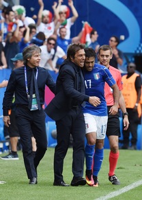 Italia-Svezia: Conte, stavolta è tutto ok. L'esultanza al gol di Eder non provoca conseguenze