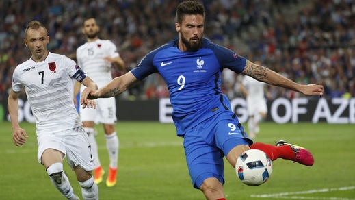 Euro 2016, Svizzera-Francia: Giroud in gol a 2,75