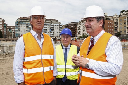 Torino, Malagò in visita al cantiere dello stadio Filadelfia