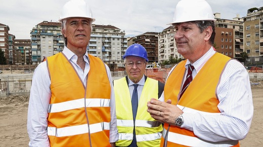 Torino, Malagò in visita al cantiere dello stadio Filadelfia