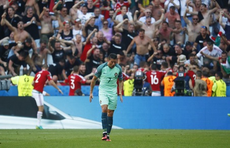 L'Ungheria torna in vantaggio e Ronaldo si infuria