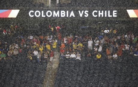 Coppa America, Colombia-Cile: tempesta di pioggia, l'intervallo dura oltre due ore