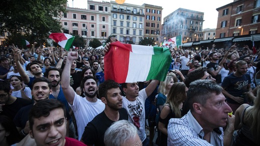 Germania-Italia, le piazze si riempiono per gli azzurri