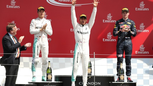 F1: Hamilton, che trionfo! Brivido Rosberg, male le Ferrari