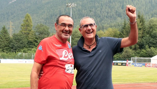Napoli, Sarri incontra Rivieccio, il suo imitatore